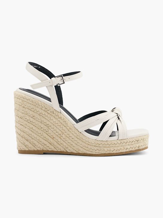 passarela sandália de salto branco deichmann