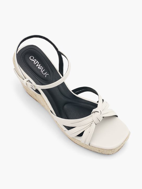passarela sandália de salto branco deichmann