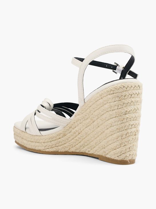 passarela sandália de salto branco deichmann