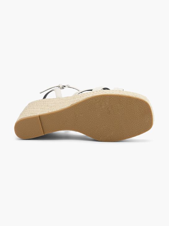 passarela sandália de salto branco deichmann
