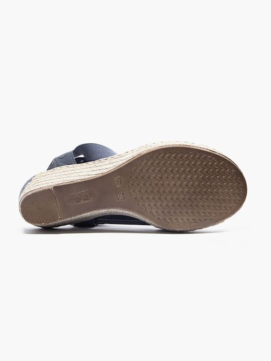 rieker salto da sandália azul deichmann