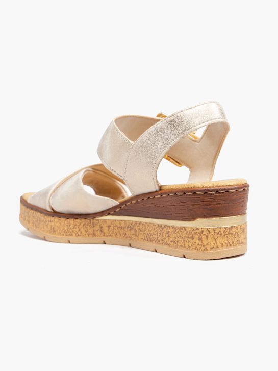 rieker salto da sandália bege deichmann