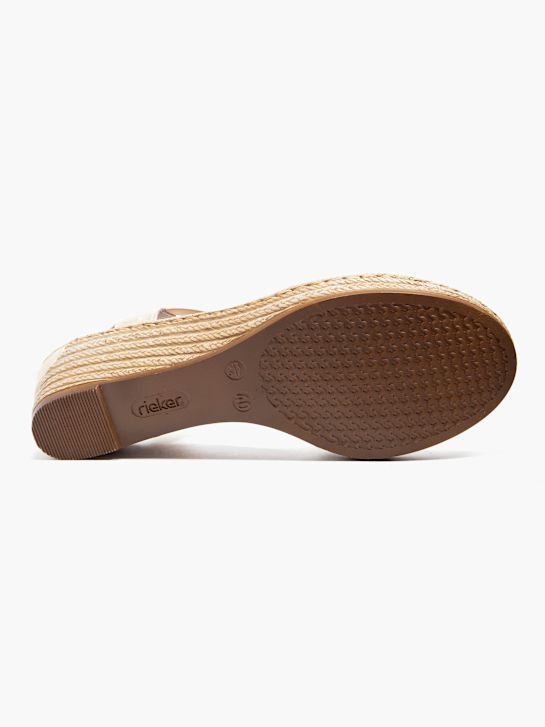 rieker salto da sandália bege deichmann