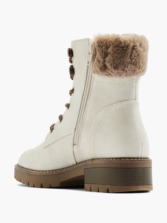 land rover lace-up bota offwhite deichmann