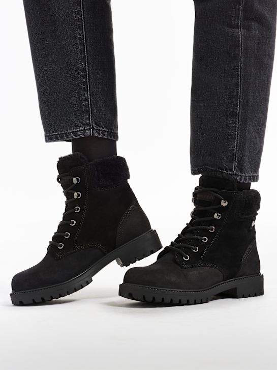 land rover lace-up bota preta deichmann