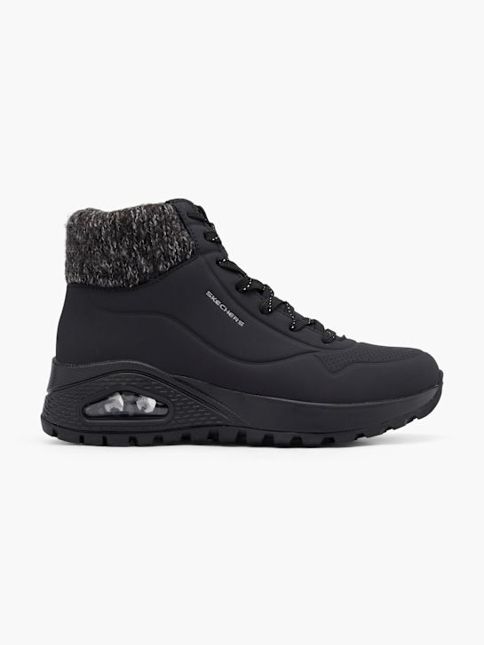 skechers uno robusto lace-up bota preta deichmann