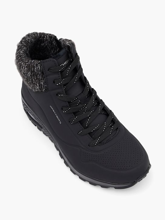 skechers uno robusto lace-up bota preta deichmann