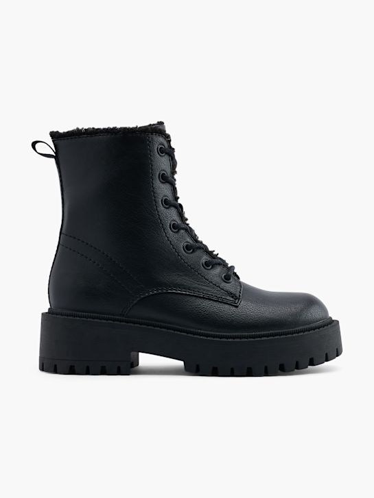 passarela lace-up bota preta deichmann