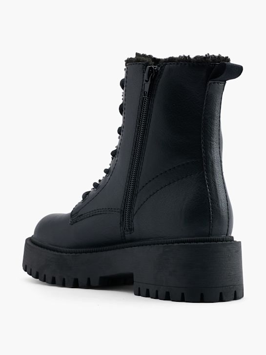 passarela lace-up bota preta deichmann