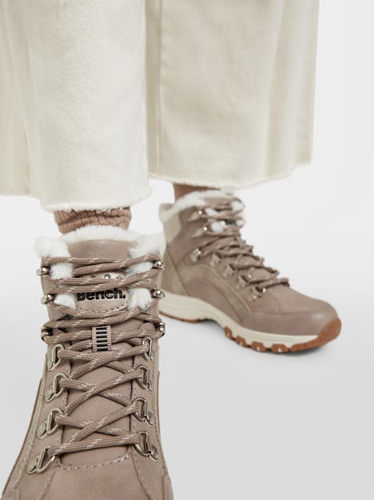banco de lace-up bota taupe deichmann