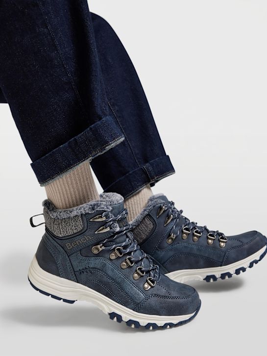 banco de lace-up bota azul deichmann