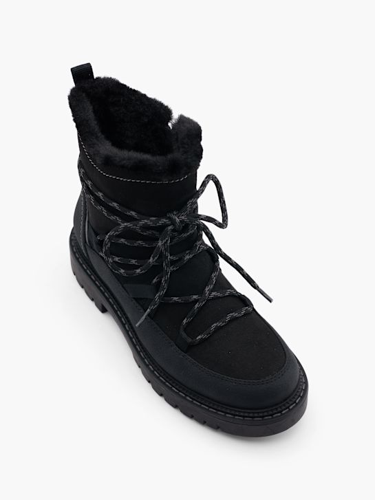 passarela lace-up bota preta deichmann