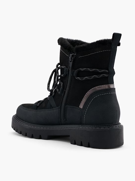 passarela lace-up bota preta deichmann