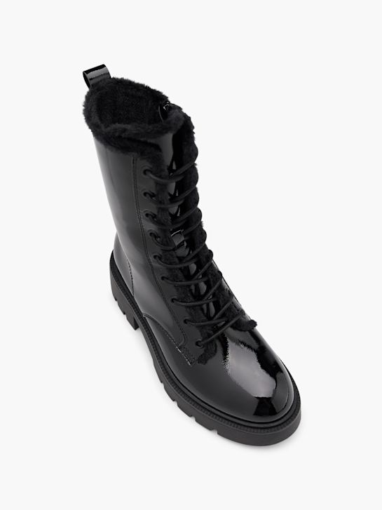 passarela lace-up bota preta deichmann