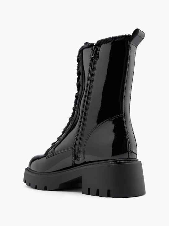 passarela lace-up bota preta deichmann