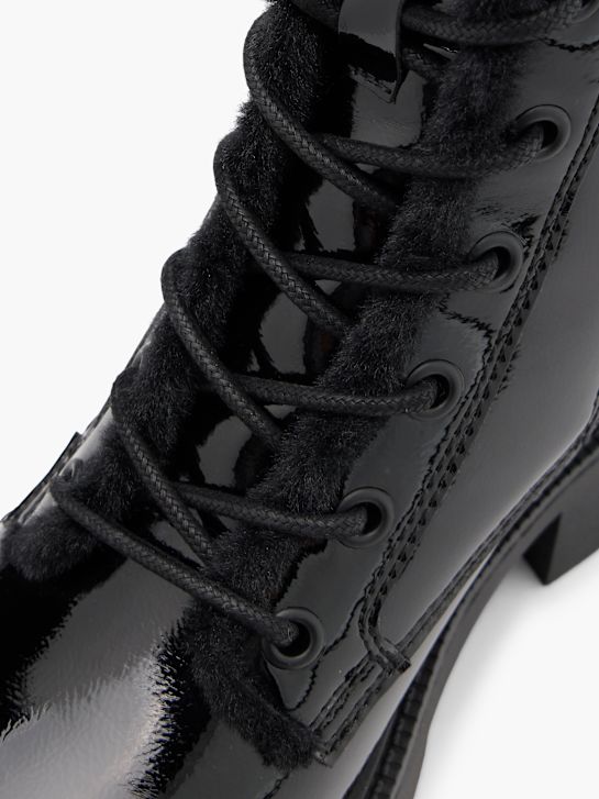 passarela lace-up bota preta deichmann