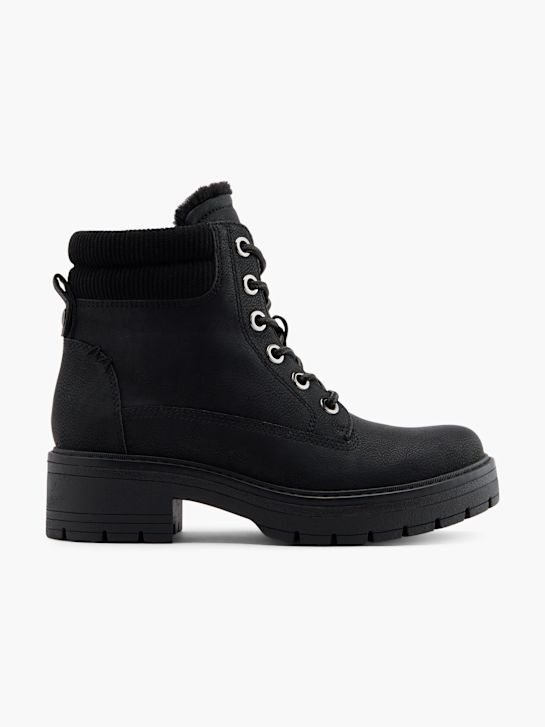 graceland lace-up bota preta deichmann