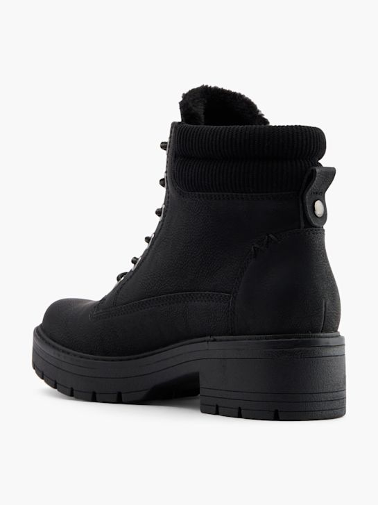 graceland lace-up bota preta deichmann